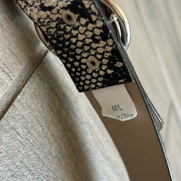 Snake print double circle belt - Picture 6 of 6